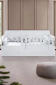 Yavrulu Karyola, Mira Yavrulu Montessori Karyola - Beyaz + 2 Adet Comfort Yatak - 3