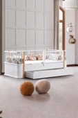 Yavrulu Karyola, Antalya Montessori Yavrulu Yatak - Ceviz + 1 Adet Comfort Yatak - 2