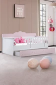 Yavrulu Karyola, Flower Yavrulu Montessori Karyola - Pembe + 1 Adet Comfort Yatak - 2