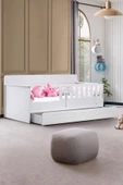 Yavrulu Karyola, Flora Yavrulu Montessori Karyola - Beyaz + 1 Adet Comfort Yatak - 2