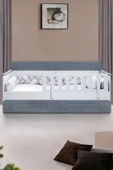 Yavrulu Karyola, Flora Yavrulu Montessori Karyola - Gri + 1 Adet Comfort Yatak - 3