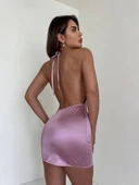 Kadın boyundan ince askılı elbise s3585 thumbnail 3