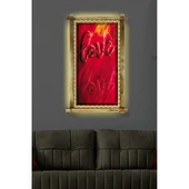Kanvas Love Led Işıklı Rustik Tablo - 2