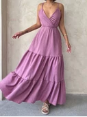 Fırfırlı katlı elbise s255049 - 1