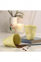 Kütahya Porselen Crash Mug 220 cc Sarı 2 li - 1