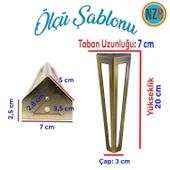 Mobilya Koltuk Konsol Tv Ünite Masa Ayağı Metal Ayakları 20 Cm Antik Sarı 4 Adet thumbnail 2