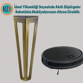 Mobilya Koltuk Konsol Tv Ünite Masa Ayağı Metal Ayakları 20 Cm Antik Sarı 4 Adet thumbnail 6