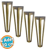 Mobilya Koltuk Konsol Tv Ünite Masa Ayağı Metal Ayakları 20 Cm Antik Sarı 4 Adet thumbnail 1