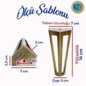 Mobilya Koltuk Baza Puf Kanepe Tv Ünite Masa Ayağı Ayakları Metal Ayak 14 Cm Antik Sarı 4 Adet - 2