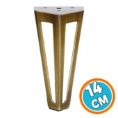 Mobilya Koltuk Baza Puf Kanepe Tv Ünite Masa Ayağı Ayakları Metal Ayak 14 Cm Antik Sarı 4 Adet - 7