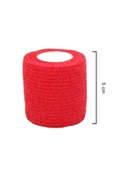 DEDEKS Kendinden Yapışkanlı Elastik Coban Bandaj Kırmızı Renkli 5 Cm Yapışan Koban thumbnail 1