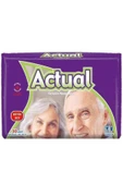 ACTUAL Yetişkin Hasta Bezi Bel Bantlı L-büyük 120 Adet (4pk*30) - 1