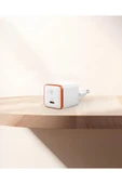 Spigen  30W USB-C Mini Hızlı Şarj Aleti Samsung PPS GaN Destekli Akım Korumalı Güç Adaptörü Type-C White - 3
