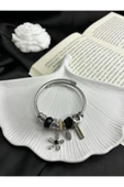 LUXSTONE  Çiçek Figür Çelik Charm Bileklik - 1