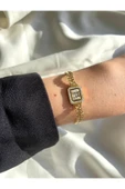 LUXSTONE  Hasır Zincir Baget Gold Çelik Bileklik - 2
