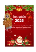 Yeni Yıl Noel Baba Kart Üzerinde Anahtarlık (Kişiye Özel Yazı Yazdırılabilir) Tütü Bebek  5 Adet - 3