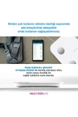 NEUTRON Yağ Ölçer Fonksiyonlu Baskül Akıllı Bluetooth Tartı - Beyaz - 4