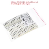 660 Adet 1R/1Mr 1206 Kılıf Smd Direnç Seti %1 33 Farklı Değerde Şeffaf Poşette - 1