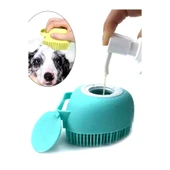 Şampuan Hazneli Kedi ve Köpek Evcil Hayvan Yıkama Fırçası Silikon Duş Temizlik Fırçası Pratik Hızlı Köpürtme - 1