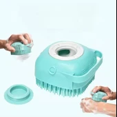 Şampuan Hazneli Kedi ve Köpek Evcil Hayvan Yıkama Fırçası Silikon Duş Temizlik Fırçası Pratik Hızlı Köpürtme - 4