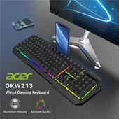 Acer OKW213 Siyah RGB Rainbow Backlit Gaming Keyboard Rainbow (Kablo Uzunluğu 1,5mt) - 1