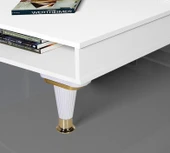 (4 ADET) Mobilya Kanepe Koltuk Ünite Ayağı 15 Cm Beyaz Gold Baza Yükseltici Ayakları thumbnail 4