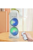 Inovaxis Buharlı Çift Pervaneli Işıklı Vantilatör Uzaktan Kumandalı Taşınabilir Şarjlı Midi Fan - 2