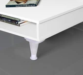 (4 ADET) Mobilya Kanepe Puf Sehpa Konsol Ayağı Beyaz Baza Yükseltici Ayak 15 Cm - 4