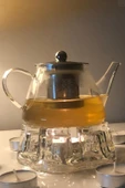 2’li Set Cam Demlik ve Cam Isıtıcı Süzgeçli Demlik 500 ml Bitki Çayı Demliği Borasilikat - 5