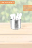 Şeker Kabı Paslanmaz Stick Şekerlik Çelik 7 cm - 2