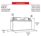 BS BATTERY BTX20HL (SLA) Motosiklet Aküsü SLA Tipi thumbnail 1