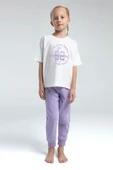 Toontoy Kız Çocuk Önü Baskılı Pijama Takım - 1