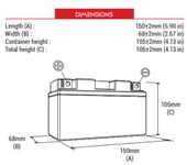 BS BATTERY BT9B-4 (SLA) Motosiklet Aküsü SLA Tipi - 2