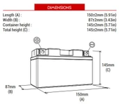 BS BATTERY BTX14-BS Motosiklet Aküsü thumbnail 2