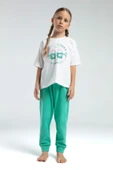 Toontoy Kız Çocuk Önü Baskılı Pijama Takım - 5