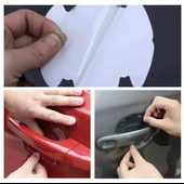 8 Adet Araba Kapı Kolu Koruyucu Çizilme Önleyici Şeffaf Sticker Film Koruma Seti - 1