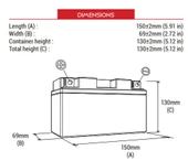 BS BATTERY BT12B-4 (SLA) Motosiklet Aküsü SLA Tipi - 2