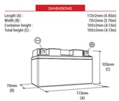 BS BATTERY BTZ7S-SLA Motosiklet Aküsü SLA Tipi - 1