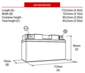 BS BATTERY BTX4L-BS+ / BTZ5S-BS Motosiklet Aküsü - 2