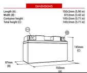 BS BATTERY BTX14L (SLA) Motosiklet Aküsü SLA Tipi thumbnail 2