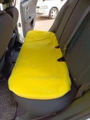 Yumuşak Tüylü Peluş Serme Oto Koltuk Minder Arka Sarı - 1