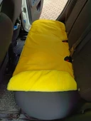 Yumuşak Tüylü Peluş Serme Oto Koltuk Minder Arka Sarı - 4