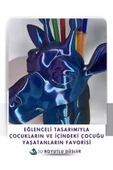 Zürafa Desenleriyle Süslenmiş, Göz Alıcı 3 Renkli Kalemlik 3d Baskı - 2