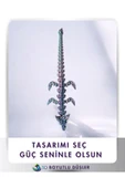 Renk Değiştiren Ejderha 3 Renkli Mavi Kırmızı Sarı Turuncu Yeşil Hareketli Oyuncak 42 Cm(BÜYÜK BOY) - 2