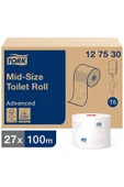 TORK Çift Rulo Gelişmiş Tuvalet Kağıdı 100m (KOLİ IÇİ 27 RULO, ÇİFT KATLI) - 1