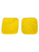 Yumuşak Tüylü Peluş Serme Oto Koltuk Koruyucu Minder Kılıf Ön 2'li Sarı - 2