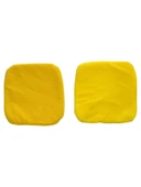 Yumuşak Tüylü Peluş Serme Oto Koltuk Koruyucu Minder Kılıf Ön 2'li Sarı - 4