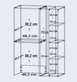 Kenzlife membran çamaşır kurutma makinesi dolabı yaromira byzbyz panjur 180X120X64 mebran kapak suntalam gövde thumbnail 4