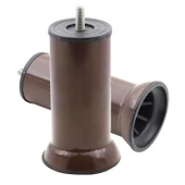 Mobilya Kanepe Baza Koltuk Yükseltici Destek Ayağı Metal M8 Civata Kahvrengi 12 cm Ayak (8 Adet) thumbnail 2