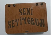 Seni Seviyorum Ahşap Hediye Kutusu Sevgiliye Hediye - 1